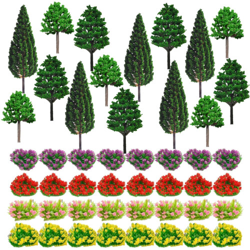 47 Pieces Model Trees, Miniature Trees, Miniature Model Trees Landscape
