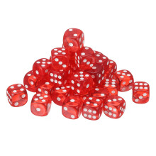 sourcing map 6 Sided Acrylic Dice 18mm/0.71" Red 50Pcs