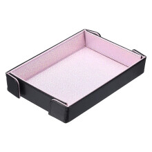 sourcing map PU Leather Dice Tray, Rectangle Magnetic Folding Velvet Portable Folding Dice Rolling Tray for Table Games Keys Wallet Watch Coin