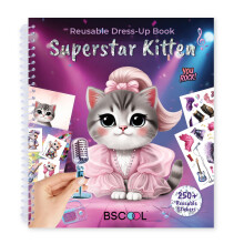 BSCOOL Superstar Kitten Sticker Book Kids Fashion Design