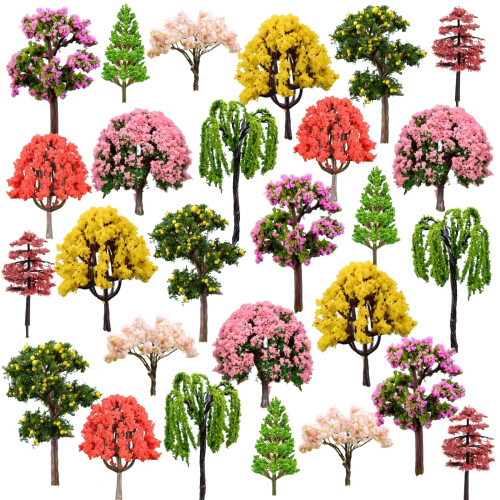 27 Pcs Model Building Trees, Model Trees Miniature, Landscape Model Trees