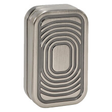 Magnetic Fidget Slider, 3-Layer Metal Fidget Toys for Adults, Silver A