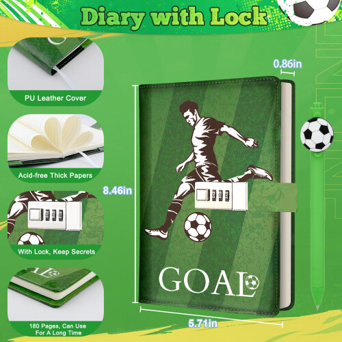 Diary with Lock for Boys, Secret Kids Journal Lockable Diary Notebook 1