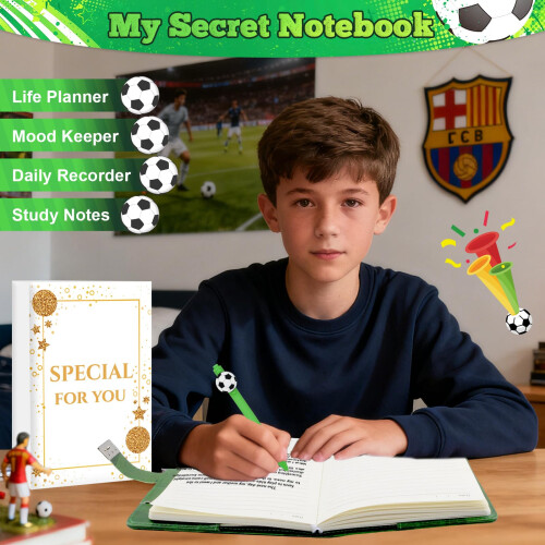 Diary with Lock for Boys, Secret Kids Journal Lockable Diary Notebook 2