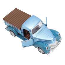 Alloy Vintage Pickup Truck Model 1:32 Scale Realistic Classic Old Toy for Home Decor Nostalgic Collection (Blue)