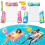 2 Pack Lilo Pool Inflatables with 2 Drink Holders and 1 Air Pump 1