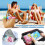 2 Pack Lilo Pool Inflatables with 2 Drink Holders and 1 Air Pump 6