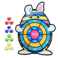 Easter Gifts for Kids - 76cm Easter Decorations Kids Dart Board Set with 12 Sticky Balls Indoor & Outdoor Party Games Toys Gifts for 3 4 5 6 7 8 9 10