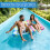 2 Pack Lilo Pool Inflatables with 2 Drink Holders and 1 Air Pump 8