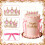 Pink Crown Cake Topper Queen Crown Tiara Cake Decorations 3