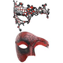 Oidea Couples Masquerade Mask Set, Vintage Half Face Masks