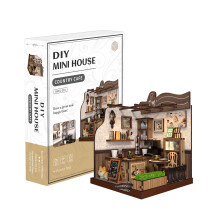 Daldon Book Nook Kit for Adults and Teens - Vintage Rural Coffee Shop Themed (Country Cafe),DIY Miniature Dollhouse 3D Wooden Puzzle,Perfect Home