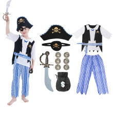 Sincere Party Boy's Pirate Costume Deluxe Pirate Book Week Role Play Dress Up Set 6pcs Included
