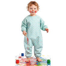 Kids Waterproof Full Body Art Smock | Toddler Jumpsuit Painting Apron with Pockets | Protective Play Overall for Messy Play & Crafts
