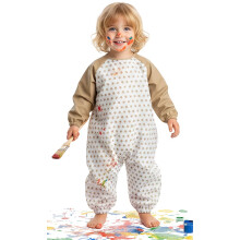 Kids Waterproof Full Body Art Smock | Toddler Jumpsuit Painting Apron with Pockets | Protective Play Overall for Messy Play & Crafts