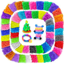 ROSHUKG 10000 Loom Bands Refill Kit, 50 Colours