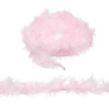 sourcing map 4Pcs 2.2 Yards Feather Boa for Costume,DIY Craft Pink