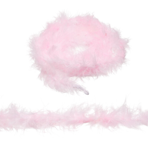 sourcing map 4Pcs 2.2 Yards Feather Boa for Costume,DIY Craft Pink