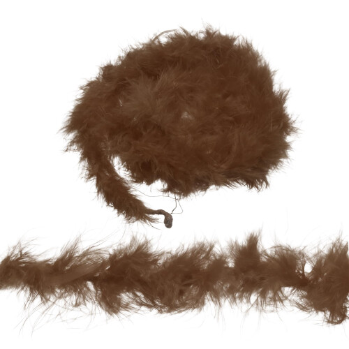 sourcing map 4Pcs 2.2 Yards Feather Boa for Costume,DIY Craft Dark Brown