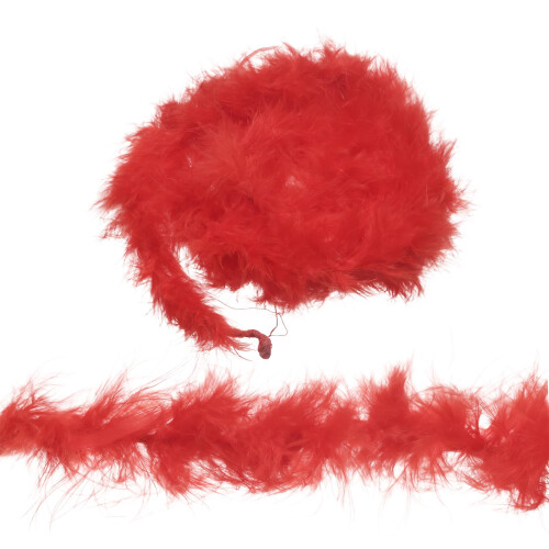 sourcing map 4Pcs 2.2 Yards Feather Boa for Costume,DIY Craft Scarlet