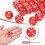 sourcing map 6 Sided Acrylic Dice 18mm/0.71" Red 50Pcs 2