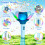 Electric Flower Bubble Wand, Automatic Bubble Machine for Kids 10000+ Bubbles with Colored Light/Battery/120ml Solution 5