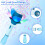 Electric Flower Bubble Wand, Automatic Bubble Machine for Kids 10000+ Bubbles with Colored Light/Battery/120ml Solution 6