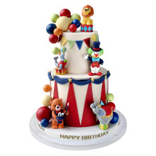 23PCS Circus Cake Toppers Carnival Cake Decorations with Balls for Carnival Theme Birthday Party Decoration