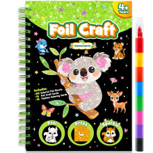 LIKYMO Foil Art, Foil Craft, Birthday Presents Craft Kits for Kids-Animals