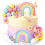 Rainbow Cake Decor Unicorn Cake Decorations Pastel Balls Cake Topper 1