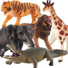 LINFUN KIDS Large Safari Animals Figurines Zoo Toys for Toddlers Gifts 3+