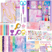 RISEMART 2 Pack DIY Journal Kit for Girls, Journaling Diary Toys for ages 8-13