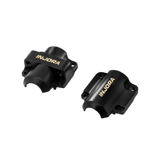 INJORA Black Coating Brass Diff Covers for 1/30 Axial SCX30 1