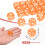 sourcing map 6 Sided Acrylic Dice 18mm/0.71" Orange 50Pcs 2