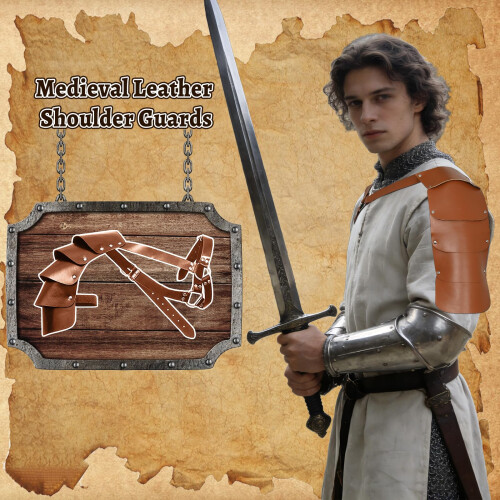 Leather Viking Shoulder Armor Medieval Knight Pauldron Armor 2