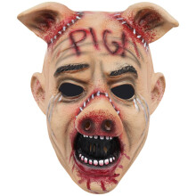 Scary Pig Head Mask Realistic Animal Butcher Mask Halloween Cosplay Props