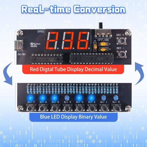 DIY Binary to Decimal Conversion Soldering Practice Kit 2
