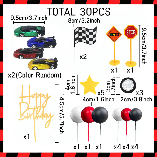 Race Car Cake Decorations Growing Up Two Fast Birthday Decor 1