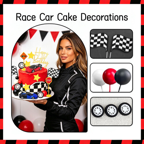Race Car Cake Decorations Growing Up Two Fast Birthday Decor 2