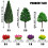 47 Pieces Model Trees, Miniature Trees, Miniature Model Trees Landscape 2