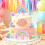 Rainbow Cake Decor Unicorn Cake Decorations Pastel Balls Cake Topper 5