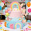 Rainbow Cake Decor Unicorn Cake Decorations Pastel Balls Cake Topper 4