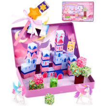 hahaland Unicorn Mini Magnetic Blocks, Travel Magnetic Tiles Toy Girls 3-5