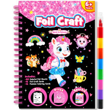 Foil Art, Foil Craft, Birthday Presents Craft Kits for Kids-Schoolgirls