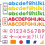 192 Pcs 9 Colors Magnetic Letters Numbers Foam Set 2