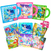 Magnetic Puzzle for Kids 3-8 - 36pcs Kid Travel Puzzle with Carry Handle