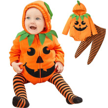 Baby Pumpkin Costume,Cute Infant Halloween Outfit Hoodie 0-18M