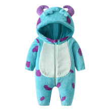 Nicoxijia Toddler Baby Halloween Costume Fuzzy Warm Hooded Romper Funny Cosplay Zip-Up Jumpsuit Fall Winter Animal Outfit
