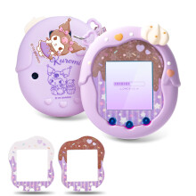 Kuitmor Sweetheart Chocolate Silicone Case Compatible with Tamagotchi Uni, Soft Protective Cover with Candy Heart Pattern