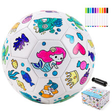 U&C Planet Colour in Football Size 3 Grils Ball for Kid Age 3-8, Mermaid